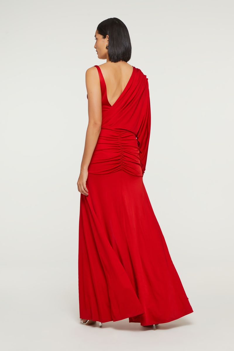 07204975_8259_3-VESTIDO-LONGO-VERMELHO-COM-UMA-MANGA-SO-E-DRAPEADO
