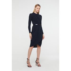 Vestido De Malha Saia Transpassada