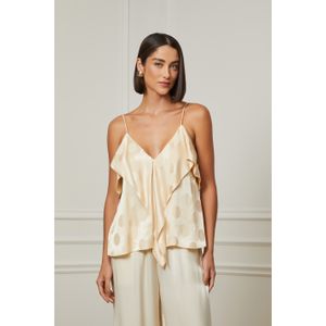 Blusa De Alça Poá Babados