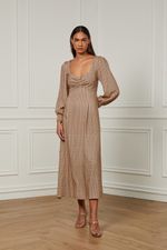 07206024_36113_1-VESTIDO-MIDI-EVASE-BUSTO-FRANZIDO-MANGA-LONGA-ESTAMPADO-GRAVATARIA