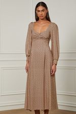 07206024_36113_2-VESTIDO-MIDI-EVASE-BUSTO-FRANZIDO-MANGA-LONGA-ESTAMPADO-GRAVATARIA