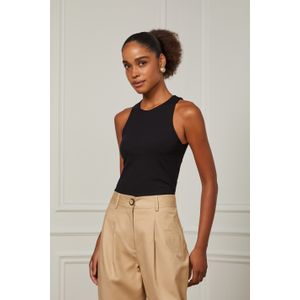 Blusa Regata De Malha Decote Redondo