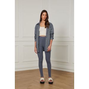 Calça Legging Com Pezinho De Malha Flanelada