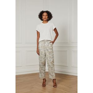 Calça Reta Brocado De Alfaiataria