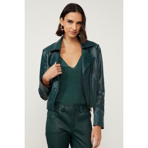 Jaqueta De Couro Perfecto Verde
