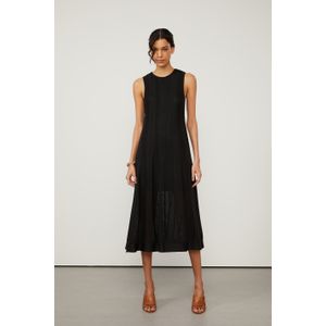 Vestido Midi Basic Tricot Preto