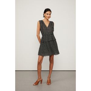 Vestido De Georgette Curto Estampado