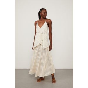 Saia Midi Com Pala Lastex Off White