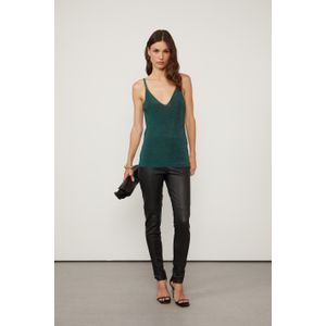 Calça De Couro Stretch Clássica
