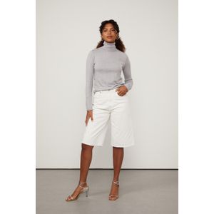 Blusa De Tricot Manga Longa Com Gola Alta