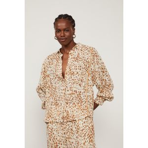 Camisa De Georgette Com Vivos Estampada