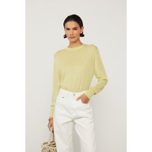 Blusa Tricot Oversized Com Transparencia
