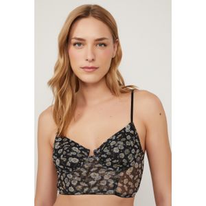 Corselet De Tule Estampado