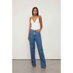 Calça Jeans Reta Rock Fenda