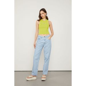 Calça Jeans Boyfriend Puídos Chevron