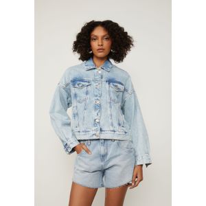 Jaqueta Jeans Com Tigre Hot Fix