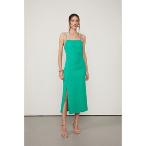 Slipdress De Crepe Verde Simply