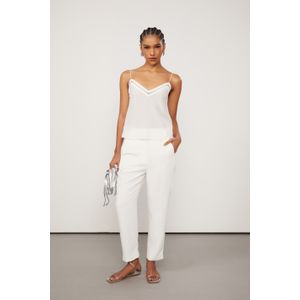 Calça De Crepe Off White