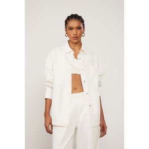 Camisa Manga Longa De Sarja Off White