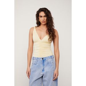 Body De Jersey Decote v Com Alça Torção
