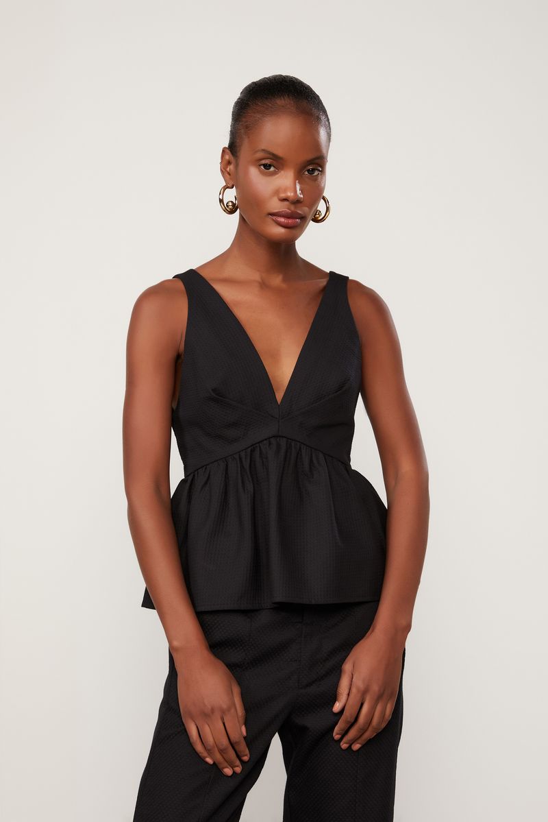 52105258_0005_1-BLUSA-SEM-MANGA-DECOTE-V-COM-PEPLUM-DE-PIQUET-DE-ALGODAO-PRETO