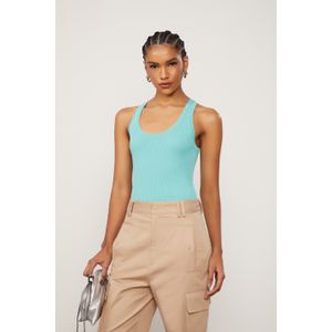 Regata De Tricot Lurex Com Decote v