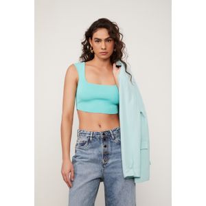 Regata De Tricot Lurex Com Decote v