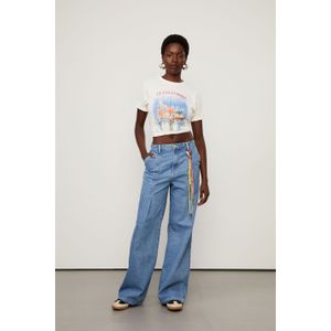 Calça Jeans Boot 70's Com Pence Na Frente