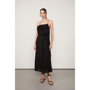 Vestido Midi Com Babados