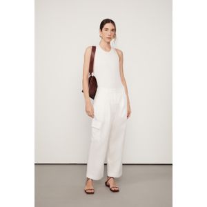 Calça Cargo Linho Off White