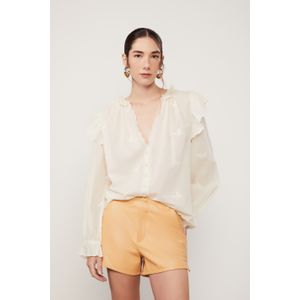 Blusa Branca Com Babados