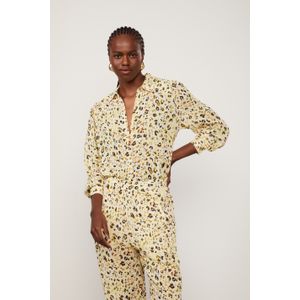Camisa De Georgette Com Detalhes a Fio Estampado