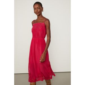 Vestido Midi Com Bordado Richelieu