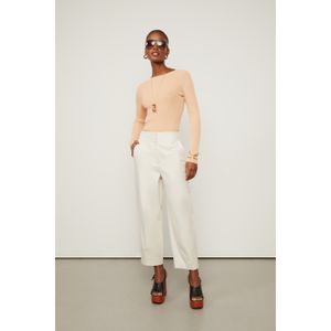 Calça Slouchy Sem Cós Aplicado