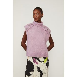 Pull De Tricot Com Detalhe Ilhós