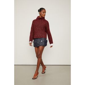 Mini Saia Jeans Com Maxi Bolsos