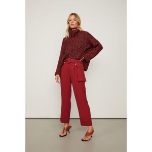 Calça Com Cinto Removivel Marrom Ruibarbo