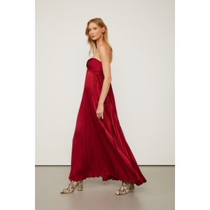 Vestido Longo Sem Alças Plissado