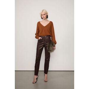 Calça De Sarja Skinny Basic High Like Leather