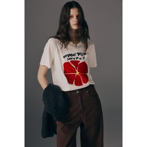 Tshirt De Malha Red Flower