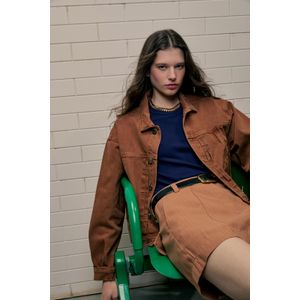 Blusa De Tricot Básica Com Decote Redondo