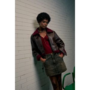 Blusa Manga Longa Ribana Botões Frontais