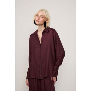 Camisa De Crepe Com Punho Largo