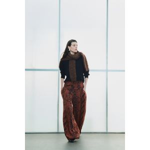 Blusa De Tricot Acinturada De Manga Longa