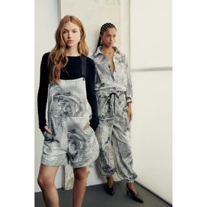 Blusa De Tricoline Estampada Floral Pied
