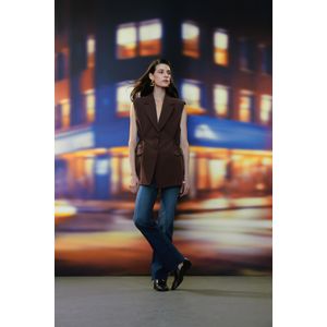 Colete De Alfaiataria Oversized Com Amarração