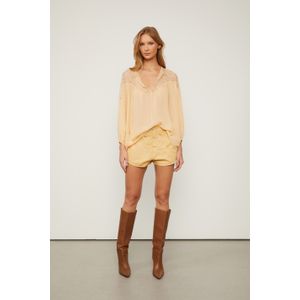 Short De Sarja Mini Bege