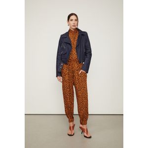 Calça Bomber Cós De Elástico De Viscose Estampada