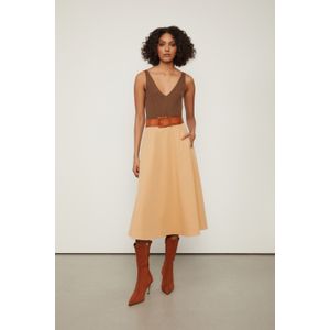 Top De Tricot Alça Larga Com Cashmere