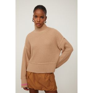 Blusão De Tricot Pull Com Listra Contrastante Punho